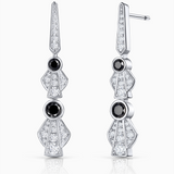Pendientes Marlene de Diamantes en Oro Blanco de 18 kt