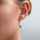 Pendientes Mist of Ceylon de Zafiros y Diamantes en Oro Blanco de 18 Kt