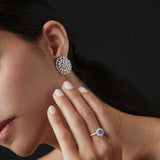 Pendientes Nala de Diamantes en Oro Blanco de 18 Kt