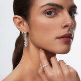 Pendientes Oriana de Diamantes en Oro Blanco de 18 Kt