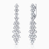 Pendientes Oriana de Diamantes en Oro Blanco de 18 Kt