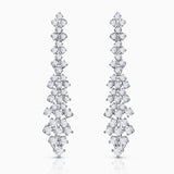 Pendientes Oriana de Diamantes en Oro Blanco de 18 Kt