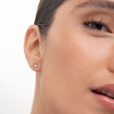 Pendientes Rosa de los Vientos Hadar en Oro Blanco de 18 Kt
