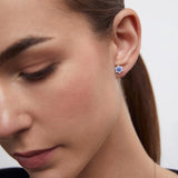 Pendientes Spirit of the Rose de Tanzanitas y Diamantes en Oro Blanco de 18 Kt
