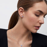 Pendientes Spirit of the Rose de Tanzanitas y Diamantes en Oro Blanco de 18 Kt