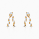 Pendientes Twin Diamonds en Oro Amarillo de 18 Kt