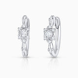 Pendientes Vega de Diamantes en Oro Blanco de 18 Kt