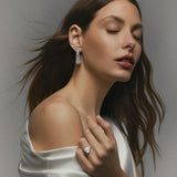 Pendientes Veronica de Diamantes en Oro Blanco de 18 kt