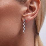 Pendientes Willow de Diamantes en Oro Blanco de 18 Kt