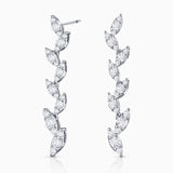 Pendientes Willow de Diamantes en Oro Blanco de 18 Kt