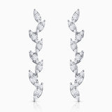 Pendientes Willow de Diamantes en Oro Blanco de 18 Kt