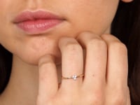 Sortija Clover de Diamantes en Oro Amarillo de 18 Kt