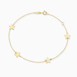 Pulsera Estrellas en Oro Amarillo de 18 Kt