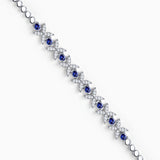 Pulsera Jasmine de Zafiros y Diamantes en Oro Blanco de 18 Kt