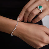 Sirène Diamond Bracelet in 18k White Gold