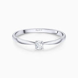 Always 0.10 ct Solitaire Diamond Ring in 18k White Gold