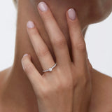 Solitario Odette de Diamantes 0,50 Cts. en Oro Blanco de 18 Kt