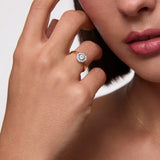 Sortija Art Deco Belle de Diamantes 0,43 Cts. en Oro Blanco y Amarillo de 18 Kt