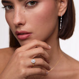 Sortija Art Deco Belle de Diamantes 0,43 Cts. en Oro Blanco y Amarillo de 18 Kt