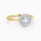 Sortija Art Deco Belle de Diamantes 0,43 Cts. en Oro Blanco y Amarillo de 18 Kt