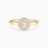 Sortija Art Deco Belle de Diamantes en Oro Amarillo de 18 Kt