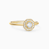 Sortija Art Deco Belle de Diamantes en Oro Amarillo de 18 Kt