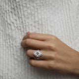 Sortija Aura de Diamantes en Oro Blanco de 18 kt