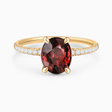 Sortija Aurora de Turmalina y Diamantes en Oro Amarillo de 18 Kt