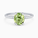 Sortija Aurora de Turmalina y Diamantes en Oro Blanco de 18 Kt
