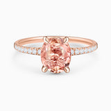 Sortija Aurora de Turmalina y Diamantes en Oro Rosa de 18 Kt