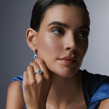 Anel de safira e diamante Blooms of Ceylon em ouro branco 18K