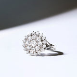 Blossom Diamond Ring in 18k White Gold