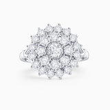 Blossom Diamond Ring in 18k White Gold