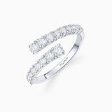 Jenna Diamond Ring in 18k White Gold