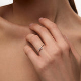 Sortija Juno de Diamantes en Oro Blanco de 18 Kt