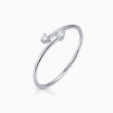 Sortija Juno de Diamantes en Oro Blanco de 18 Kt