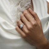 Sortija Marlene de Diamantes en Oro Blanco de 18 kt
