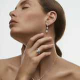 Sortija Marlene de Diamantes en Oro Blanco de 18 kt