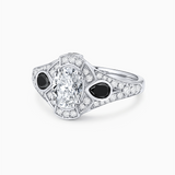 Sortija Marlene de Diamantes en Oro Blanco de 18 kt