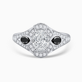Sortija Marlene de Diamantes en Oro Blanco de 18 kt
