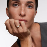 Rosette 0.34 ct Solitaire Diamond Ring in 18k Yellow Gold