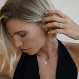 Spirit of the Rose Tanzanite and Diamond Ring in 18k White Gold