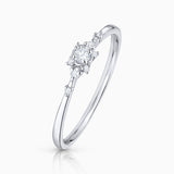 Sortija Vega de Diamantes en Oro Blanco de 18 Kt