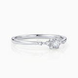 Sortija Vega de Diamantes en Oro Blanco de 18 Kt