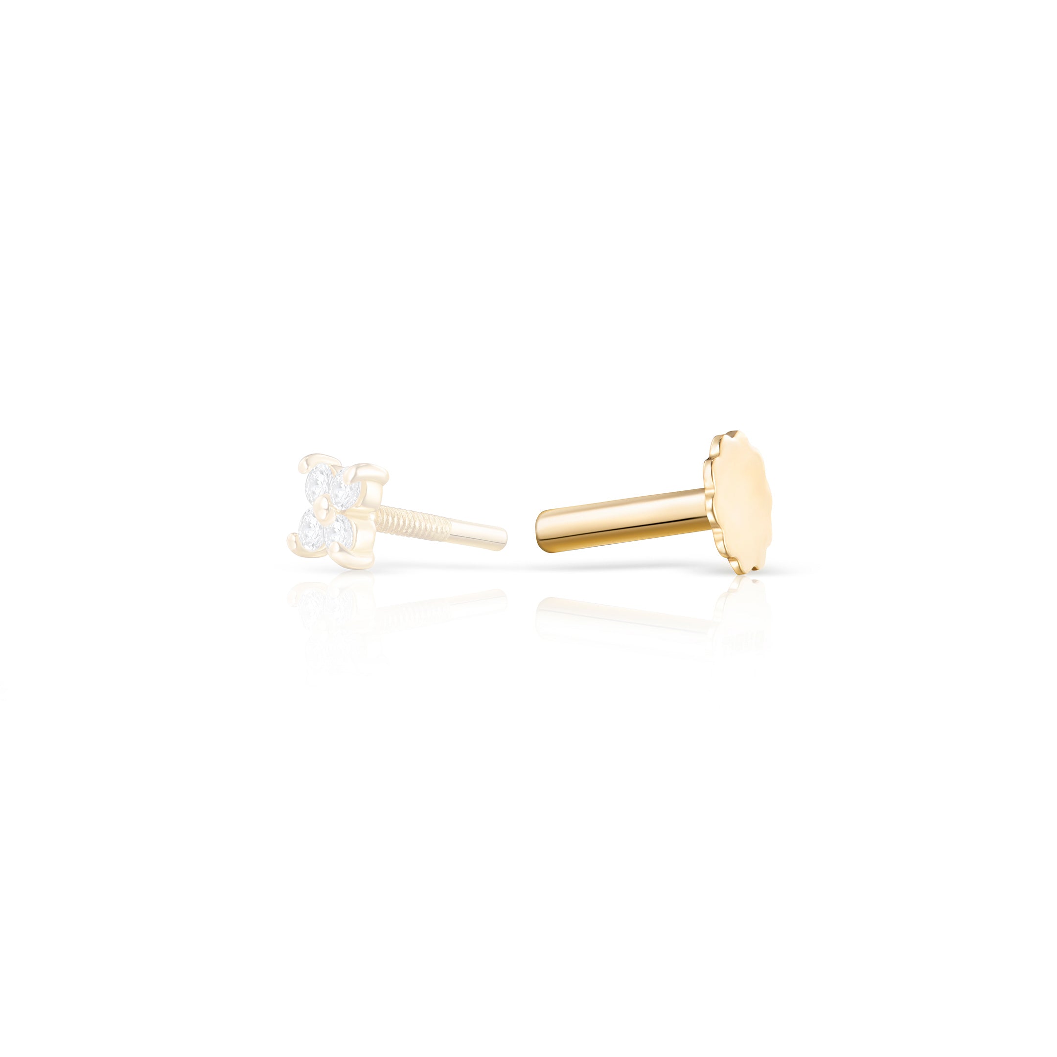 Tuerca Tragus Mumit en Oro Amarillo de 18 Kt